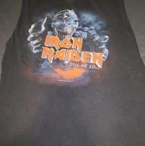 Iron maiden cutoff sleeve t shirt
